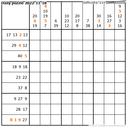 Daily puzzle 2022-11-18