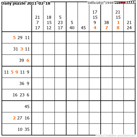 Daily puzzle 2011-02-18