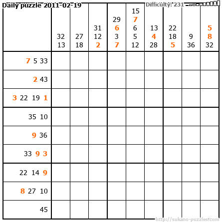 Daily puzzle 2011-02-19