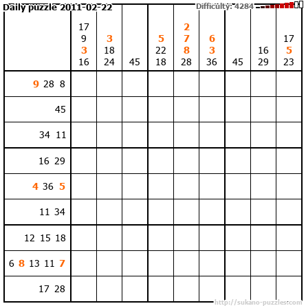 Daily puzzle 2011-02-22