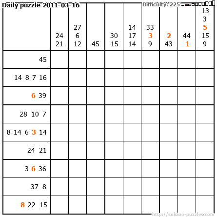 Daily puzzle 2011-03-16