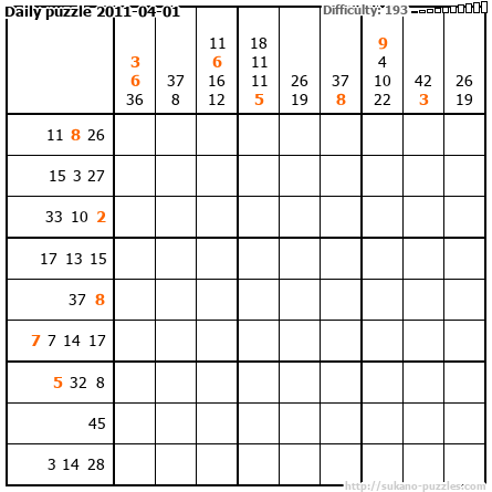 Daily puzzle 2011-04-01