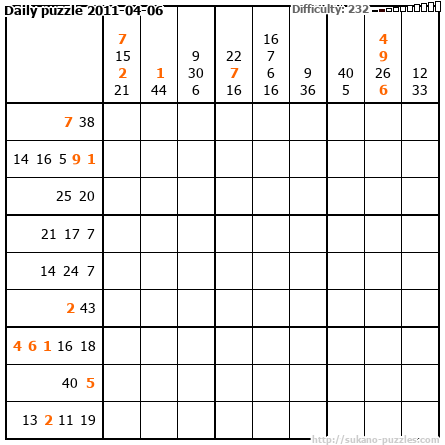 Daily puzzle 2011-04-06