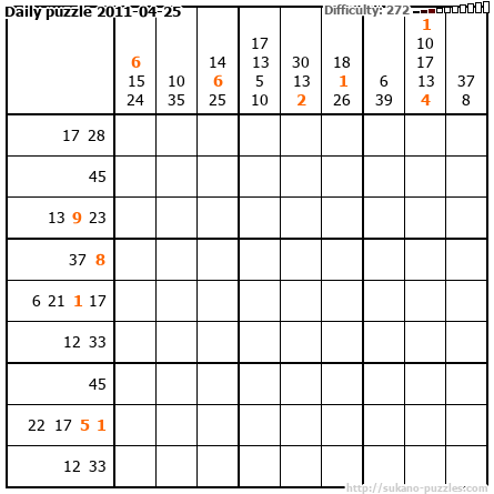 Daily puzzle 2011-04-25