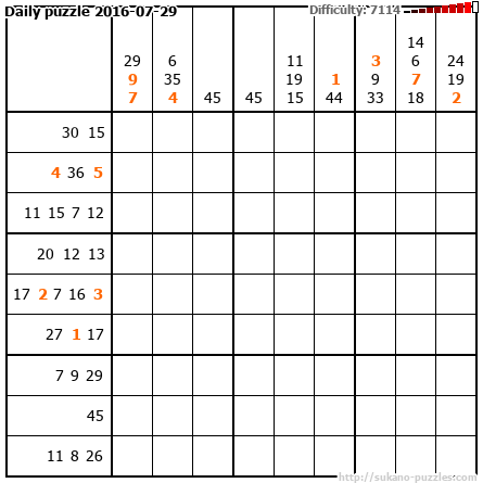 Daily puzzle 2016-07-29