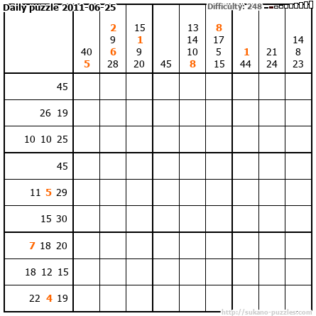 Daily puzzle 2011-06-25