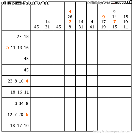 Daily puzzle 2011-07-01