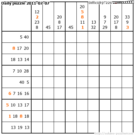 Daily puzzle 2011-07-07