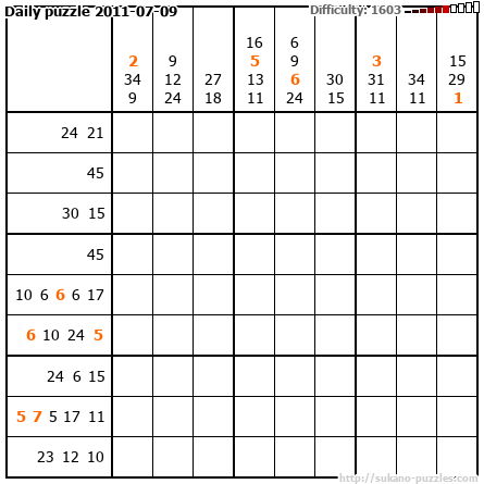 Daily puzzle 2011-07-09