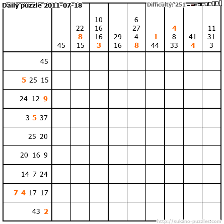 Daily puzzle 2011-07-18