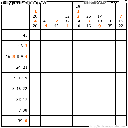 Daily puzzle 2011-07-21