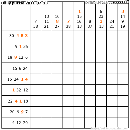 Daily puzzle 2011-07-23