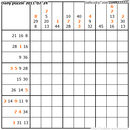 Daily puzzle 2011-07-24