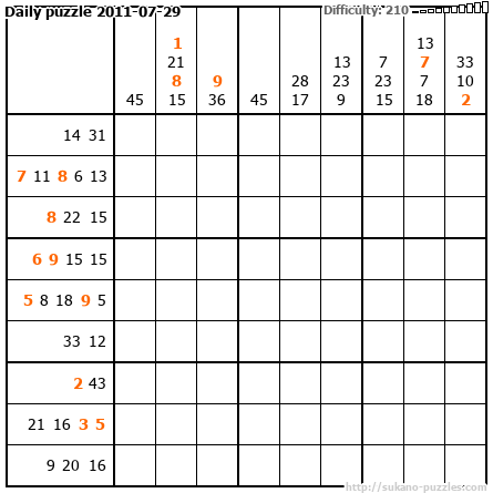Daily puzzle 2011-07-29