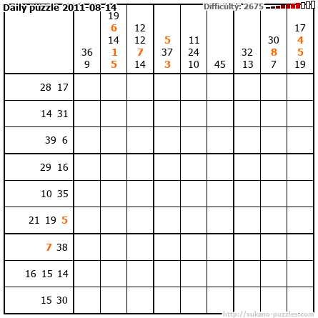 Daily puzzle 2011-08-14
