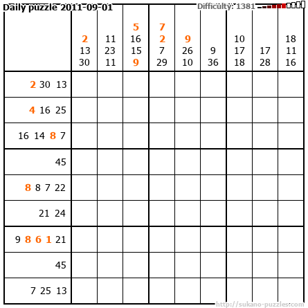 Daily puzzle 2011-09-01