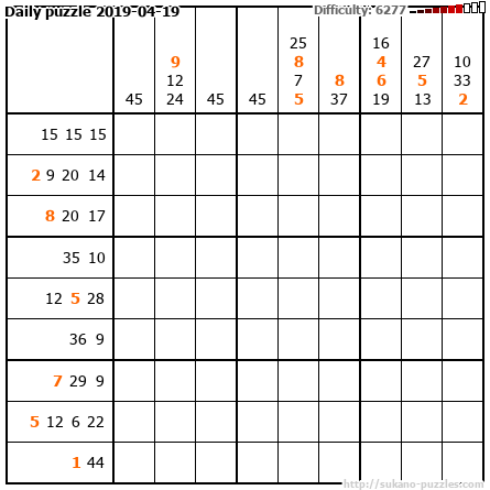 Daily puzzle 2019-04-19