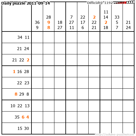 Daily puzzle 2011-09-14