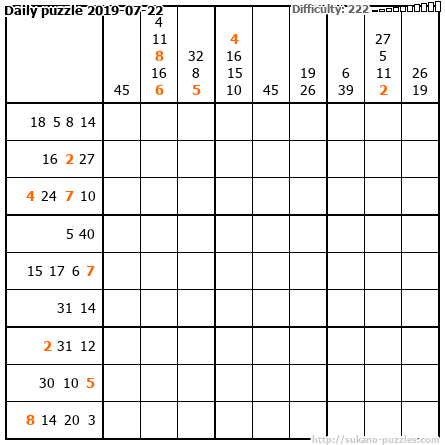 Daily puzzle 2019-07-22