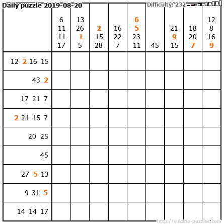 Daily puzzle 2019-08-20