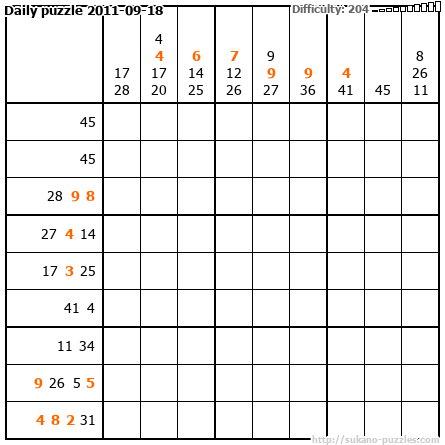 Daily puzzle 2011-09-18