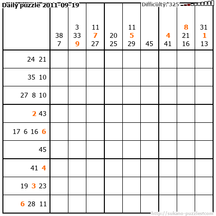 Daily puzzle 2011-09-19