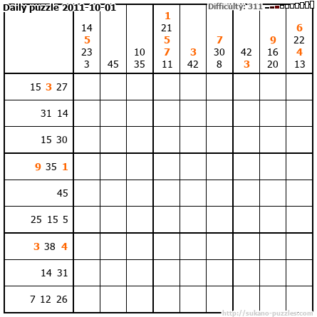 Daily puzzle 2011-10-01