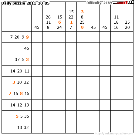 Daily puzzle 2011-10-05