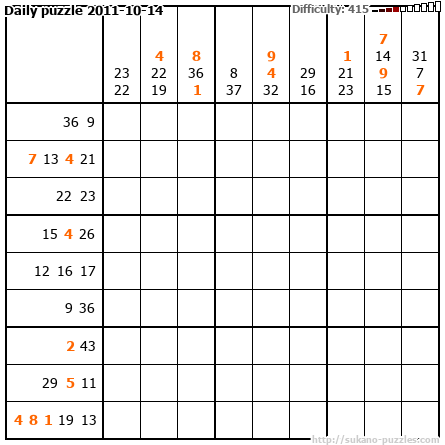 Daily puzzle 2011-10-14