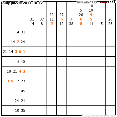 Daily puzzle 2011-10-17