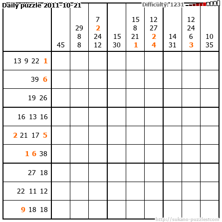 Daily puzzle 2011-10-21