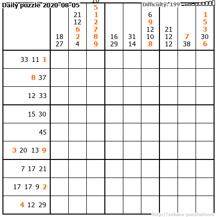 Daily puzzle 2020-08-05