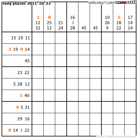 Daily puzzle 2011-10-23