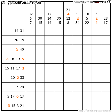Daily puzzle 2011-10-25