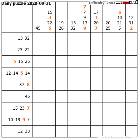 Daily puzzle 2020-08-31
