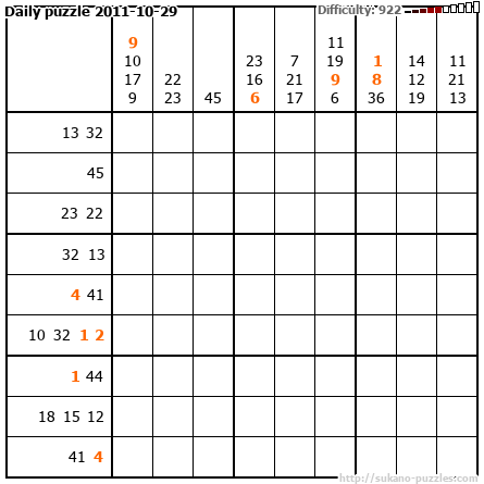 Daily puzzle 2011-10-29