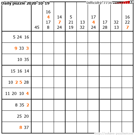 Daily puzzle 2020-10-19