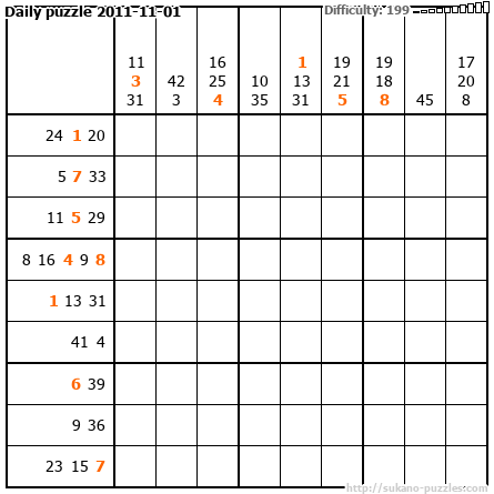 Daily puzzle 2011-11-01