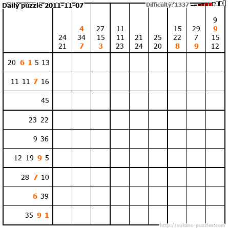Daily puzzle 2011-11-07