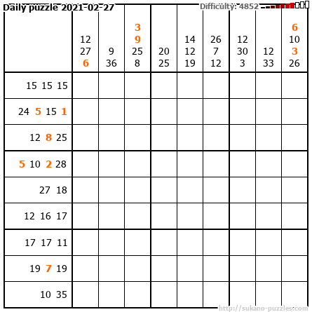 Daily puzzle 2021-02-27