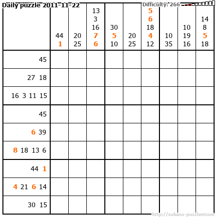 Daily puzzle 2011-11-22