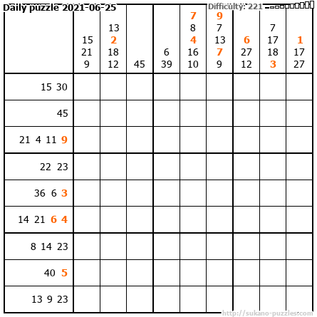 Daily puzzle 2021-06-25