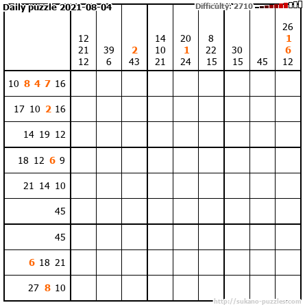Daily puzzle 2021-08-04