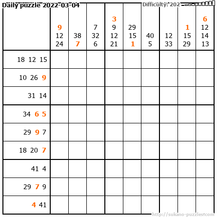 Daily puzzle 2022-03-04