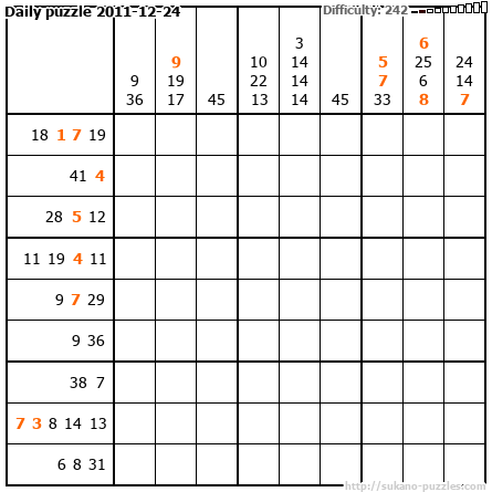 Daily puzzle 2011-12-24