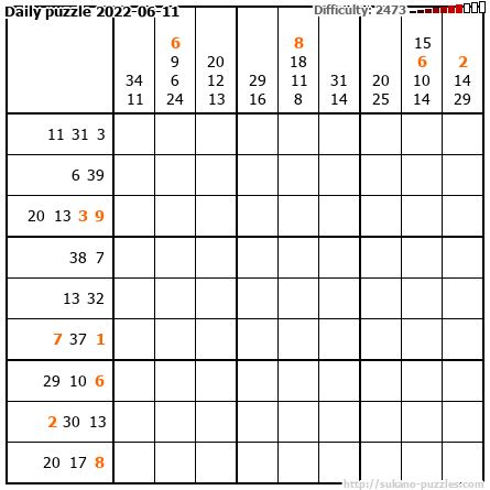 Daily puzzle 2022-06-11