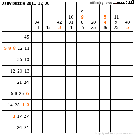 Daily puzzle 2011-12-30