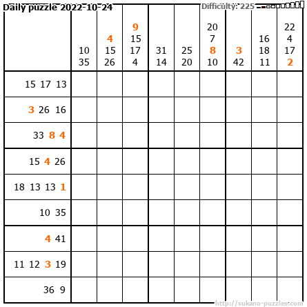 Daily puzzle 2022-10-24