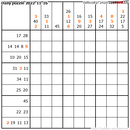 Daily puzzle 2022-11-16