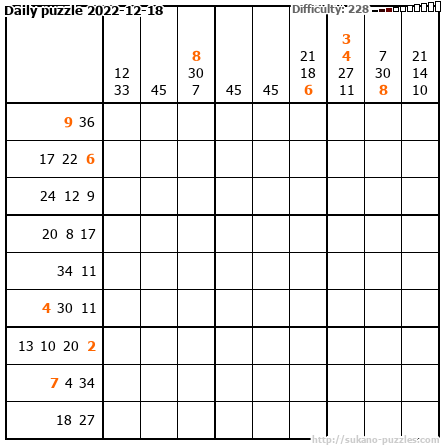Daily puzzle 2022-12-18